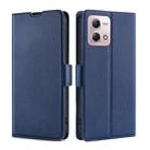 For Motorola Moto G Stylus 2023 4G Ultra-thin Voltage Side Buckle Horizontal Flip Leather Phone Case(Blue) - 1