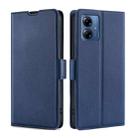 For Motorola Moto G14 Ultra-thin Voltage Side Buckle Horizontal Flip Leather Phone Case(Blue) - 1