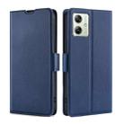 For Motorola Moto G54 5G EU Version Ultra-thin Voltage Side Buckle Horizontal Flip Leather Phone Case(Blue) - 1