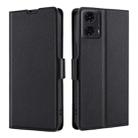 For Motorola Moto G24 4G Ultra-thin Voltage Side Buckle Horizontal Flip Leather Phone Case(Black) - 1