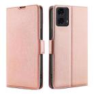 For Motorola Moto G24 4G Ultra-thin Voltage Side Buckle Horizontal Flip Leather Phone Case(Rose Gold) - 1