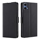 For Motorola Moto G34 5G Ultra-thin Voltage Side Buckle Horizontal Flip Leather Phone Case(Black) - 1