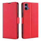 For Motorola Moto G34 5G Ultra-thin Voltage Side Buckle Horizontal Flip Leather Phone Case(Red) - 1