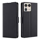 For Motorola Edge 50 Ultra Ultra-thin Voltage Side Buckle Horizontal Flip Leather Phone Case(Black) - 1