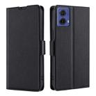 For Motorola Moto G85 5G Ultra-thin Voltage Side Buckle Horizontal Flip Leather Phone Case(Black) - 1