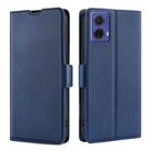 For Motorola Moto G85 5G Ultra-thin Voltage Side Buckle Horizontal Flip Leather Phone Case(Blue) - 1