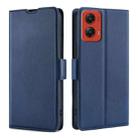 For Motorola Moto G Stylus 5G 2024 Ultra-thin Voltage Side Buckle Horizontal Flip Leather Phone Case(Blue) - 1