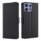 For Motorola Edge 50 Pro 5G Ultra-thin Voltage Side Buckle Horizontal Flip Leather Phone Case(Black) - 1