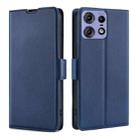 For Motorola Edge 50 Pro 5G Ultra-thin Voltage Side Buckle Horizontal Flip Leather Phone Case(Blue) - 1