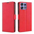 For Motorola Edge 50 Pro 5G Ultra-thin Voltage Side Buckle Horizontal Flip Leather Phone Case(Red) - 1
