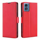 For Motorola Moto G 5G 2024 Ultra-thin Voltage Side Buckle Horizontal Flip Leather Phone Case(Red) - 1