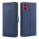 For Motorola Edge 50 Fusion 5G Ultra-thin Voltage Side Buckle Horizontal Flip Leather Phone Case(Blue) - 1