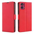 For Motorola Edge 50 Fusion 5G Ultra-thin Voltage Side Buckle Horizontal Flip Leather Phone Case(Red) - 1