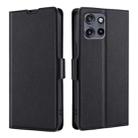 For Motorola Edge 50 Neo 5G Ultra-thin Voltage Side Buckle Horizontal Flip Leather Phone Case(Black) - 1