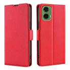 For Motorola Moto G35 5G Ultra-thin Voltage Side Buckle Horizontal Flip Leather Phone Case(Red) - 1