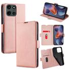 For Motorola Moto G 5G 2025 Ultra-thin Voltage Side Buckle Horizontal Flip Leather Phone Case(Rose Gold) - 1