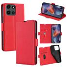 For Motorola Moto G 5G 2025 Ultra-thin Voltage Side Buckle Horizontal Flip Leather Phone Case(Red) - 1