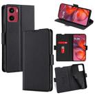 For Motorola Moto G05 Ultra-thin Voltage Side Buckle Horizontal Flip Leather Phone Case(Black) - 1
