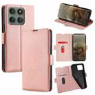 For Motorola Edge 60 Pro 5G Ultra-thin Voltage Side Buckle Horizontal Flip Leather Phone Case(Rose Gold) - 1