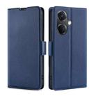 For OnePlus Nord CE3 5G Ultra-thin Voltage Side Buckle Horizontal Flip Leather Phone Case(Blue) - 1