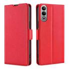 For OnePlus Nord CE4 Ultra-thin Voltage Side Buckle Horizontal Flip Leather Phone Case(Red) - 1