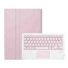 For Samsung Galaxy Tab A9+ X210/X215/X215 A09B-A Candy Color TPU Touch Bluetooth Keyboard Leather Tablet Case with Pen Holder(Pink) - 1