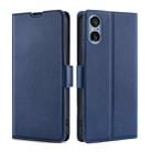 For Sony Xperia 5 V Ultra-thin Voltage Side Buckle Horizontal Flip Leather Phone Case(Blue) - 1