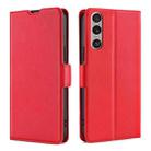 For Sony Xperia 1 VI Ultra-thin Voltage Side Buckle Horizontal Flip Leather Phone Case(Red) - 1