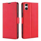 For Sony Xperia 10 VI Ultra-thin Voltage Side Buckle Horizontal Flip Leather Phone Case(Red) - 1