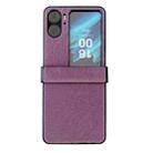 For OPPO Find N2 Flip Hinge Plush PC Phone Case(Purple) - 1