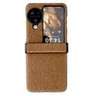 For OPPO Find N3 Flip Hinge Plush PC Phone Case(Brown) - 1