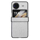 For vivo X Flip Hinge Plush PC Phone Case(White) - 1