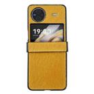 For vivo X Flip Hinge Plush PC Phone Case(Yellow) - 1