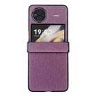 For vivo X Flip Hinge Plush PC Phone Case(Purple) - 1