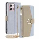 For Motorola Moto G Stylus 2023 4G Crossbody Litchi Texture Leather Phone Case(Blue) - 1