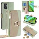 For Motorola Moto G Power 2023 Crossbody Litchi Texture Leather Phone Case(Green) - 1