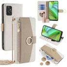 For Motorola Moto G Power 2023 Crossbody Litchi Texture Leather Phone Case(White) - 1