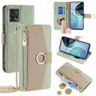 For Motorola Moto G72 4G Crossbody Litchi Texture Leather Phone Case(Green) - 1