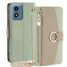 For Motorola Moto G Play 4G 2024 Crossbody Litchi Texture Leather Phone Case(Green) - 1