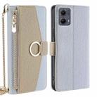 For Motorola Edge 5G 2024 Crossbody Litchi Texture Leather Phone Case(Blue) - 1