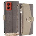 For Motorola Moto G Stylus 5G 2024 Crossbody Litchi Texture Leather Phone Case(Grey) - 1