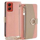 For Motorola Moto G Stylus 5G 2024 Crossbody Litchi Texture Leather Phone Case(Pink) - 1