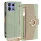 For Motorola Edge 50 Pro 5G Crossbody Litchi Texture Leather Phone Case(Green) - 1