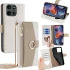 For Motorola Moto G 5G 2025 Crossbody Litchi Texture Leather Phone Case(White) - 1