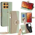 For Motorola Moto G15 / G15 Power Crossbody Litchi Texture Leather Phone Case(Green) - 1