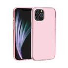 For iPhone 12 Pro Max Shockproof Terminator Style Transparent Protective Case(Pink) - 1