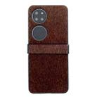 For Huawei P50 Pocket Hinge Plush PC Phone Case(Coffee) - 1