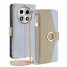 For OPPO A2 Pro 5G Crossbody Litchi Texture Leather Phone Case(Blue) - 1