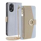 For OPPO A38 4G / A18 4G Crossbody Litchi Texture Leather Phone Case(Blue) - 1