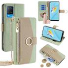 For OPPO A54 4G Crossbody Litchi Texture Leather Phone Case(Green) - 1